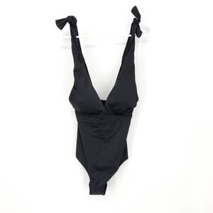 Kim Gravel x Swimsuits For All Tie Shoulder 1-Piece Suit Black Women's Size 4